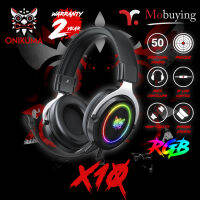 ประกัน 2 ปี ส่งจากไทย หูฟังเกมมิ่ง ONIKUMA X10 Gaming Headset &amp; Cat-Ear &amp; Evil Edition ไมโครโฟนตัดเสียงรบกวน ไฟ LED รองรับใช้งานบน PC / PS4 / XBOX / Mobile #Mobuying