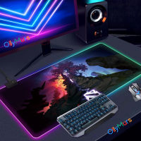 DOTA2แผ่นรองเมาส์เกม LED จ้าขนาดใหญ่สำหรับ Dota 2เล่นเกม M Ousepad RGB S XL XXL ยางโต๊ะแป้นพิมพ์หนูแผ่นอุปกรณ์คอมพิวเตอร์