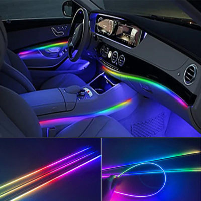 Guadsun 75ซม. 110ซม. LED Strip หลักกล่องควบคุม RGB 64สีใยแก้วนำแสงอะคริลิค Dashboard สำหรับ Symphony รถ Ambient ไฟ