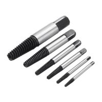 6Pcs/set Steel Damaged Screw Extractor Drill Bit Broken Bolt Remover Broken Speed Out Guide Set Easy Out Tool Accessories