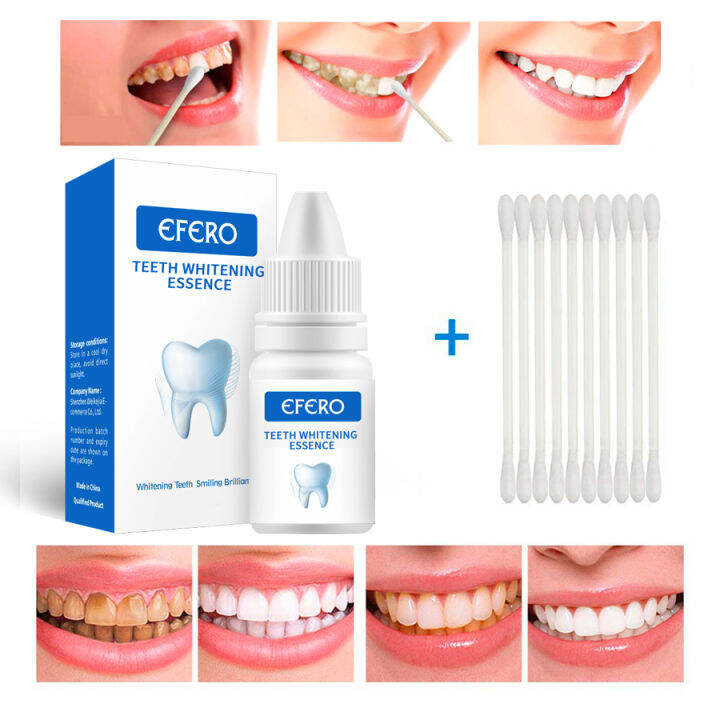 EFERO Teeth Whitening Essence Powder Clean Oral Hygiene Whiten Teeth Remove Plaque Stains Fresh
