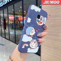 JIUMOO เคสปลอกสำหรับ Samsung S9บวกเคสโทรศัพท์ลายการ์ตูนแฮปปี้โดราเอมอนต้นฉบับทำจากขอบซิลิโคนนิ่มแบบดั้งเดิมเคสป้องกันกล้องคลุมทั้งหมดเคสฝาหลังเคสนิ่ม