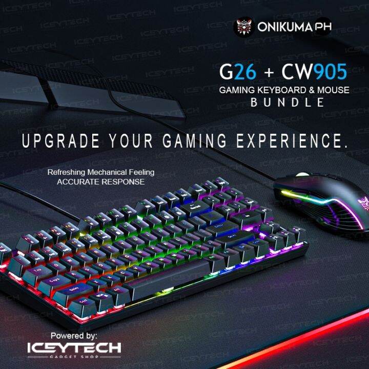 ONIKUMA G26 Mechanical Keyboard with CW905 Gaming Mouse Lazada PH