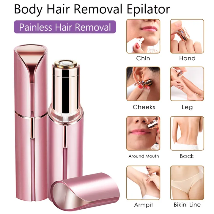Facial Hair Removal: How To Remove Facial Hair Braun UK | Lipstick Shaver  Electric Epilator, Automatic Shaver Facial Beauty Epilator, Pink |  