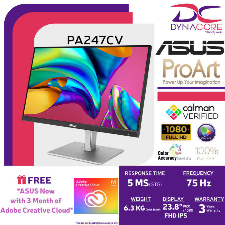 ASUS ProArt Display PA247CV Professional Monitor 23.8inch, IPS, Full