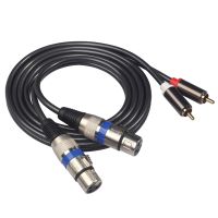 [COD][จัดส่งฟรี]Hifi สายออดิโอ2 Rca ชายเป็น Xlr 3ขาหญิงผสมเครื่องขยายเสียงติดคอนโซล Dual Xlr ถึงดูเอิ้ล Rca Shileded สาย1.5M