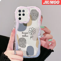 JIUMOO เคสสำหรับ OPPO A94 4G F19 Pro Reno 5F Reno 5 Lite เคสเนื้อครีมนิ่มกันกระแทกเคสโทรศัพท์โปร่งใสเจลเลนส์กล้องถ่ายรูปฝาครอบป้องกัน