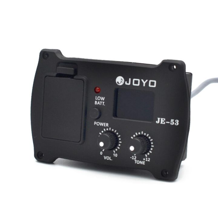 je-53-joyo-อีควอไลเซอร์และจูนเนอร์แบบ2-in-1-ปิ๊กอัพอีควอไลเซอร์พรีแอมป์เรียบง่ายกีตาร์โปร่งมืออาชีพพร้อมจูนเนอร์