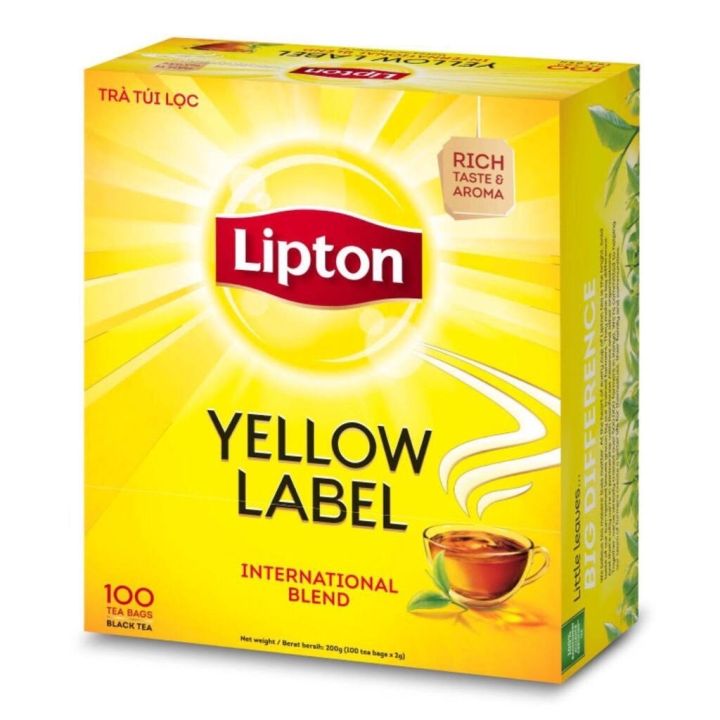 ลิปตัน-เยลโลว์-เลเบล-ชาดำชนิดซอง-lipton-yellow-label-tea-2g-x-100-sachets