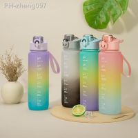 New Sports 1 Litre Water Bottle with Straw Outdoor Travel Portable Clear 1l Water Bottle Plastic My Drink Bottle BPA Free