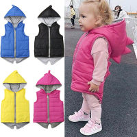 Fashion Kid Girl Boy Dinosaur Waistcoats Hoodie Jacket Coat Winter Warm Outerwear 1-7Y