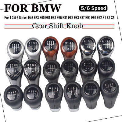 ใหม่5 6ความเร็วคาร์บอนไฟเบอร์เกียร์ Shift Knob สำหรับ BMW 1 3 5 6 Series E53 E60 E61 E63 E90 E46 E82 E83 E87 E81 X1 X3 X5