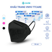 Khẩu trang y tế VN95 Pro TTCare hộp 10 cái Thiết kế 5 lớp dày dặn kháng