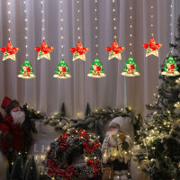 Christmas Decorations Indoor String Light Snowman Xmas Tree Gift Sockings Stars Led Lantern for Store Window Home Party Decor