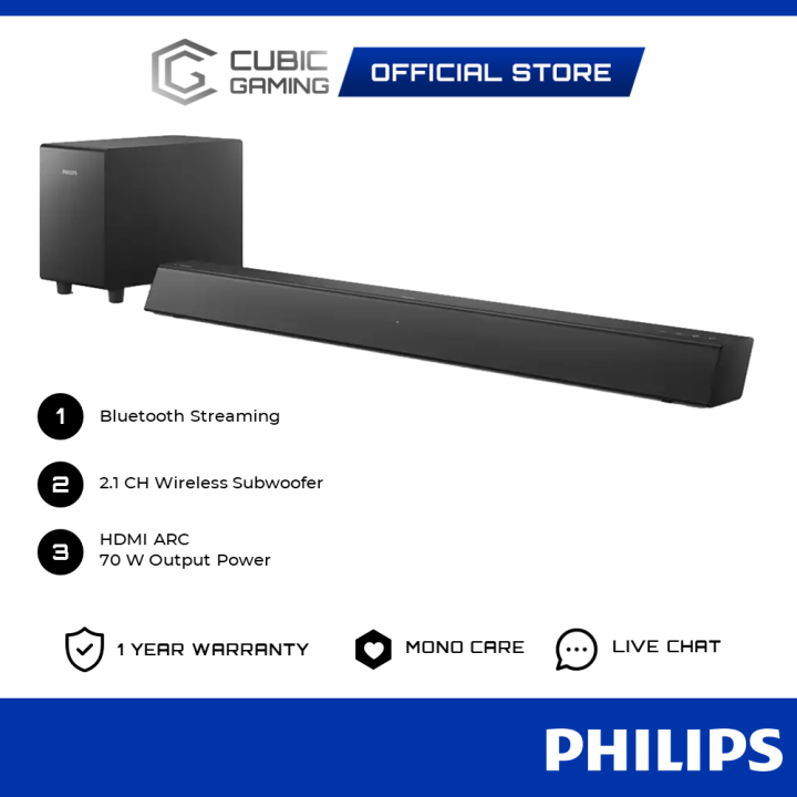 Philips Bluetooth Soundbar TAB5305 with Wireless Subwoofer 2.1