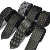 New Mens Casual Slim Ties Classic Polyester Woven Party Neckties Fashion Plaid Dots Man Neck Tie For Wedding Business Male Tie Ties