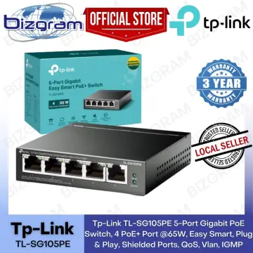 TP-Link 8 Port Gigabit Switch | Easy Smart Managed | Plug & Play |  Desktop/Wall-Mount | Sturdy Metal w/ Shielded Ports | Support QoS, Vlan,  IGMP and