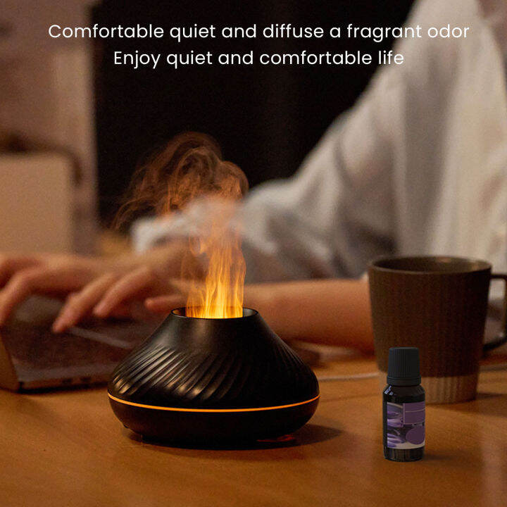 Aromatherapy Diffuser Ultrasound Flame Mist Humidifier USB Simulation ...