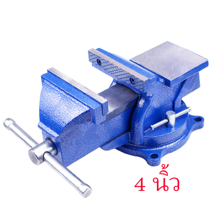 สปอตกรุงเทพ-5-นิ้ว-ปากกาจับชิ้นงาน-125mm-5inch-360-degree-swivel-base-cast-iron-bench-vise-with-anvil-vice-rotary-adjustable-clamp-tools