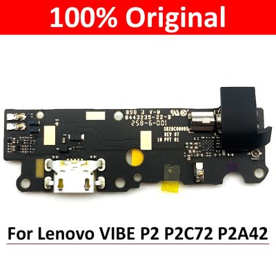 ตัวเชื่อมต่อบอร์ดเฟล็กซ์ชาร์จพอร์ต USB ใหม่ดั้งเดิมสำหรับ Lenovo VIBE P2 P2C72โมดูลไมโครโฟน P2A42