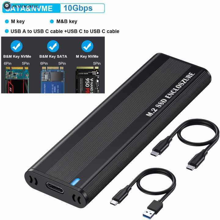 SolidState Drive Enclosure 10Gbps M.2 NVMe External Box Case Tool Free