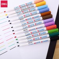 Deli ปากกามาร์คเกอร์กระดาษกันน้ำ8/12สีลูกกวาดน่ารักสีปลอดสารพิษปากกามาร์คเกอร์ปลายแหลมเครื่องเขียนสำนักงานโรงเรียน