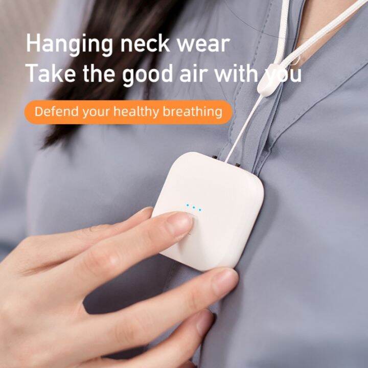 Portable Air Deodorizer Purifier Hanging Neck Negative Ion Filter for Purifying Smoke Wearable