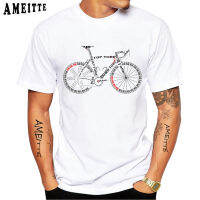 Anatomy Of A Bike Letter Design เสื้อยืดฤดูร้อนใหม่ผู้ชายแขนสั้นจักรยานกีฬา T เสื้อสีขาว Casual Boy Tees Mtb Tops