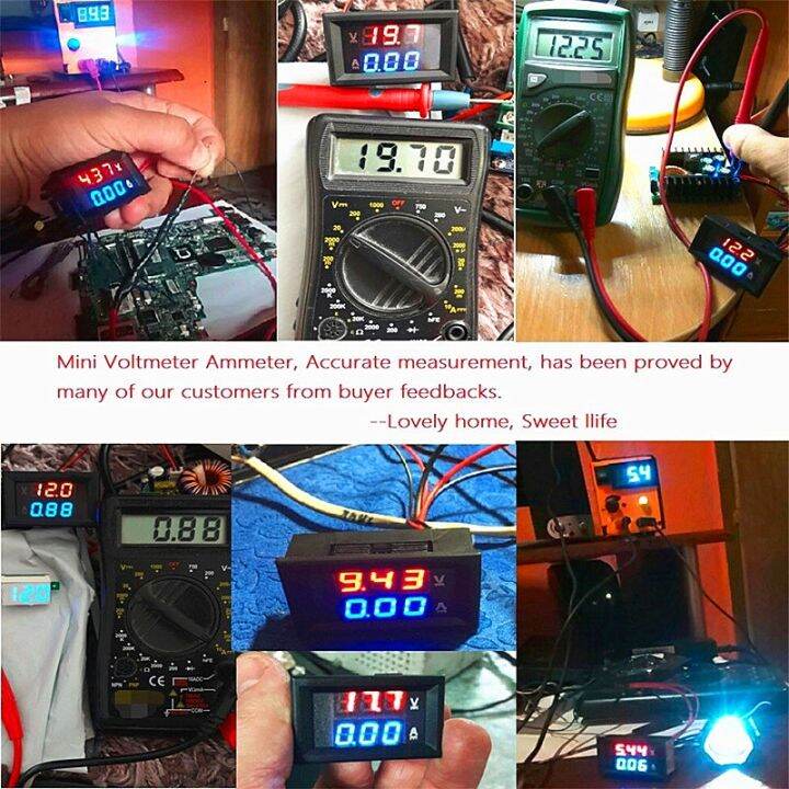 2020-new-digital-voltmeter-ammeter-100v-10a-panel-amp-voltage-current-tester-detector-display