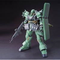 Bandai ประกอบของเล่นรุ่น HG 1144 AMS-129 Geara Zulu ยามประเภท Neo Zeon มวลผลิตชุดมือถืออะนิเมะแอ็คชั่นหุ่นยนต์