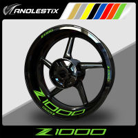 AnoleStix Reflective Motorcycle Wheel Sticker Hub Decal Rim Stripe Tape For Kawasaki Z1000 2019 2020 2021 2022 2023