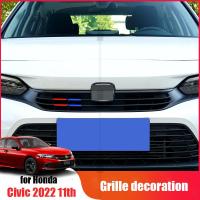 กระจังหน้ารถยนต์รุ่น11Th สำหรับฮอนด้า Civic 2022 ABS อุปกรณ์เสริมฝาครอบสีแถบตกแต่งรถยนต์