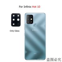 【✲High Quality✲】 ganghuang44704037 เลนส์กระจกกล้องถ่ายรูปด้านหลังด้านหลังสำหรับ Infinix Hot 10 X682b X682c พร้อมสติกเกอร์กาวอะไหล่ทดแทน