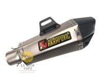 ปลายท่อ AKRAPOVIC - SHORTY สีเลส ปลายคาร์บอนดำ