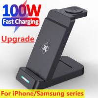 ZZOOI 100W 3 in 1 Wireless Charger Stand  Fast Charging Dock Station For iPhone 11 12 13 14 Samsung S22 S21 Galaxy Apple Watch 8 7 6