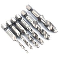 1Pcs M3/M4/M5/M6/M8/M10 1/4in Hex Shank Self-Centering Drill Bit HSS Composite Tap Drill Bit Screw Thread Tapping Tool