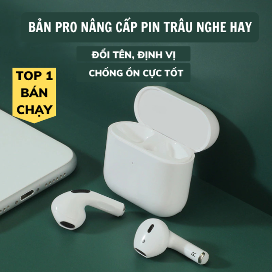 Tai nghe bluetooth bản pro nâng cấp chip 5.0 mạnh mẽ, hỗ trợ mọi dòng máy - ảnh sản phẩm 1