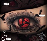 【YF】 Eye Anime Waterproof Tattoo Sticker Lattice Wing Cool Black Cartoon Men and Women Fake Tatoo Flower Arm Body Art Tatto Stickers