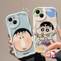 เคสโทรศัพท์มือถือ ขอบโค้ง ลายการ์ตูนชินจังน่ารัก 3D สําหรับ Samsung A04s A24 A14 A23 A13 A11 A12 A31 A50s A02s A50 A20s A03s A30 A21s A52s A10s A51 A04 A32 A30s A20 A52 A03