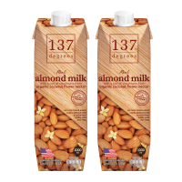 137 Degrees Almond Milk Original 137 ดีกรี น้ำนมอัลมอนด์สูตรดั้งเดิม 1000 มล. (แพ็คคู่ 2 กล่อง)