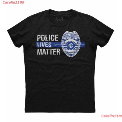 Carelin1188 New 2023 New Summer Tee Police Lives Matter  Printed Mens New Patriotic Trending Black T-Shirt Best Sale  YL0C
