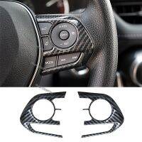 ○卍✳ Car Steering Wheel Button Cover For Toyota RAV4 Corolla E210 Camry Corolla Cross 2019 2020 2021 2022 2023 RAV 4 XA50 Accessories