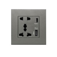 Legend Power 2100MA USB Outlet Crystal Glass Panel 13A UK Wall Type C Interface Socket