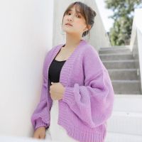 Fluffy Rajut Cardy CROP Womens Knit Cardigan Fluffy Bubble Cardy Womens Knit Tops Bubble Knit Cardy Korean Knitwear Sabyan Cardi Sabyan