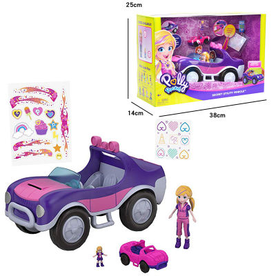 Original Polly Pocket World Treasure Box Mini Purse Kids Toys for Girls Micro Scene Polly Doll Play House Anime Figure Dream Bag