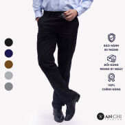 Quần Âu Nam Trung Niên ANCHI Màu Đen Vải Tuytsi, Quần Tây Công Sở Cao Cấp