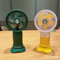 Starbucks 2022 Summer Cooling Portable USB Handheld Mini Fan Mobile Phone Bracket Rechargeable Small Electric Fan