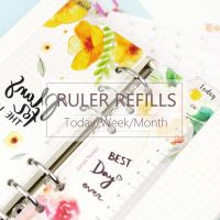 ✇❁₪ MyPretties Today Week Month Ruler A5 A6 Refills Index Divider for Planner 6 Hole Binder Notebook Organizer Soft Ruler N.622