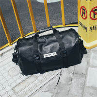 Large-capacity short-distance travel bag mens womens large-capacity pu handbag fashion sports fitness bag waterproof business