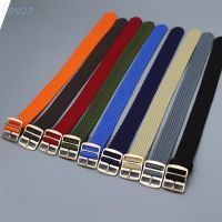 ☏☃ Rose Buckle 18mm 20mm 22mm Nylon Canvas Band Strap Watchband Men Women Woven Bracelet Accessories for Perlon Straps